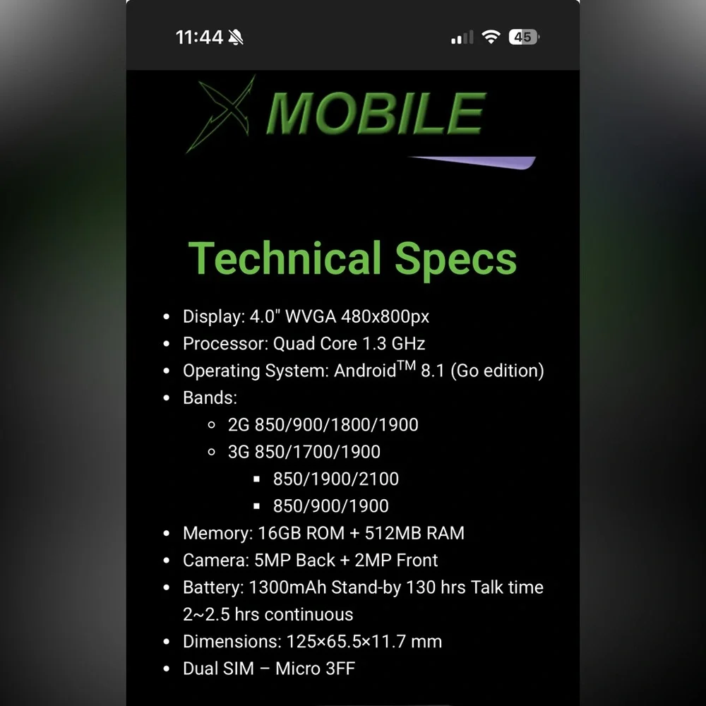 XMobile X2 smartphone